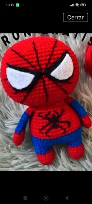 Amigurumi Spiderman Tejido. bajo pedido