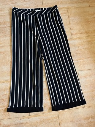 Pantalones anchos rayas blanco y negro