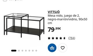 Mesa Ikea VITTSJÖ cristal