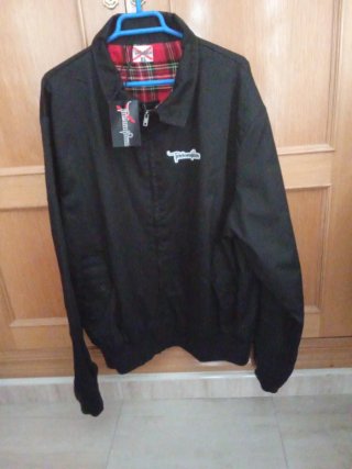 Chaqueta Harrington Indomitum Negra Talla XL