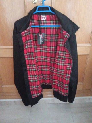 Chaqueta Harrington Indomitum Negra Talla XL