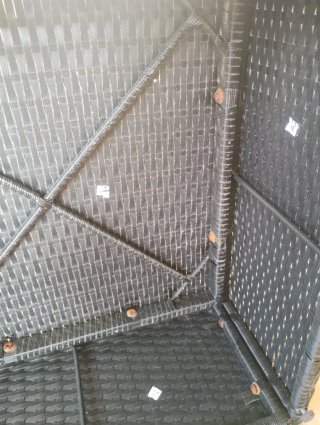 Conjunto Sofá Rincón Ratán Sintético 5 Piezas
