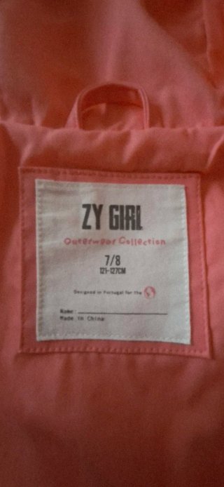 Chubasquero de niña, de poliuretano, talla 7-8