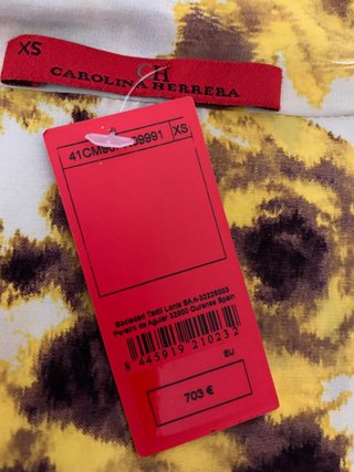 Vestido seda estampado Carolina Herrera CH