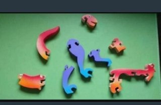 Puzzle Dinosaurio Madera Colores