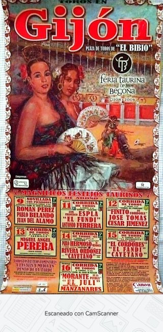 Cartel Feria Taurina Begoña Gijón 2009