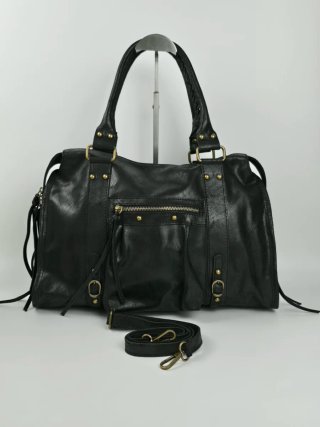 Borsa city bag in vera pelle taglia xxl