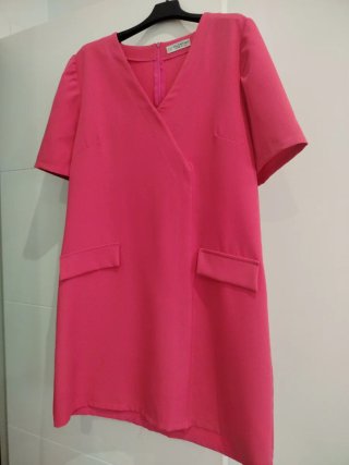 Vestido fucsia Valentina tipo túnica