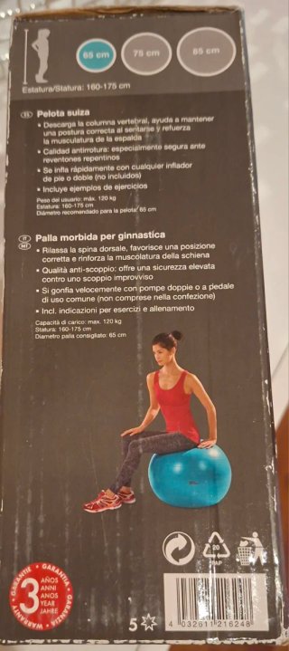 Pelota Suiza Crivit 65cm