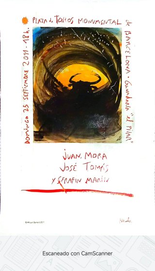 Cartel Toros José Tomás Barcelona 2011