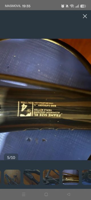 Cuadro aluminio doble suspensión XL 29