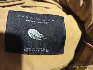 Abrigo acolchado mujer camel