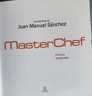 Libro Máster Chef Primera temporada, Juan Manuel