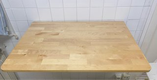 Mesa de madera natural abatible 80x58cm