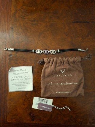 Braccialetto Vestopazzo Metallo Argento Viola