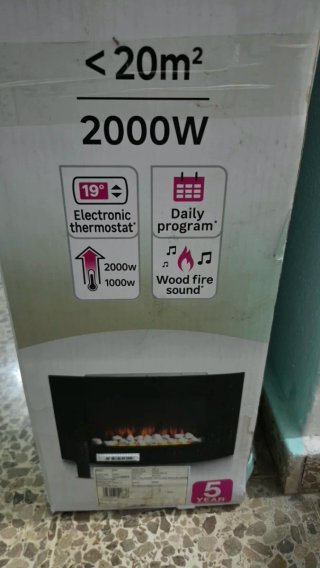 Chimenea Eléctrica Negra