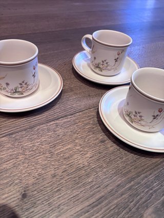 3 Tazas y Platos Vintage Mark & Spencer