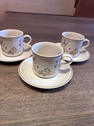 3 Tazas y Platos Vintage Mark & Spencer