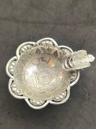 Cenicero Plata con Moneda Brasil 1000 Reis 1860
