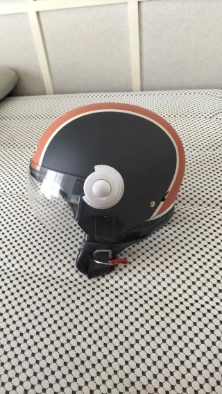 Casco Moto Harley Davidson Negro Naranja