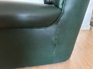 Sillón Orejero Piel Verde
