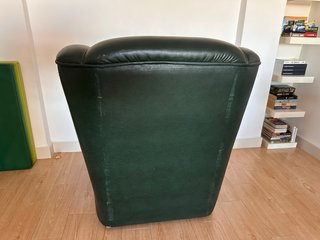 Sillón Orejero Piel Verde