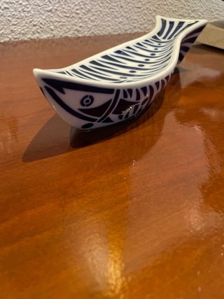 Bandeja Sargadelos Porcelana Pez Azul Blanco