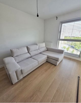 Sofá modular beige de tela