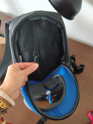 Mochila transporte perro negra