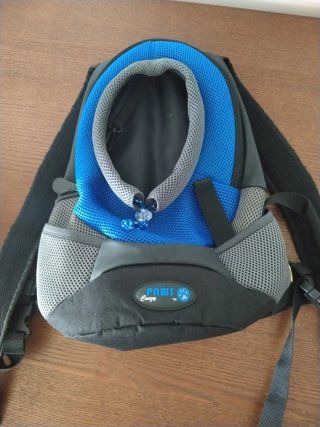 Mochila transporte perro negra