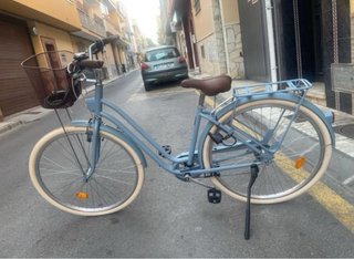 Bicicleta Paseo Mujer Decathlon Azul