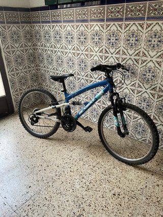 Bicicleta de montaña azul
