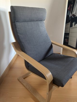 Sillón Poäng Ikea gris antracita