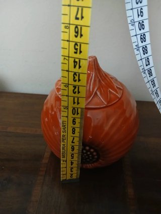 Barattolo ceramica zucca smaltata