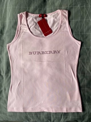 Camiseta Burberrys T.40 Rosa con Pedrería