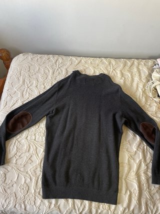 Jersey gris hombre con parches