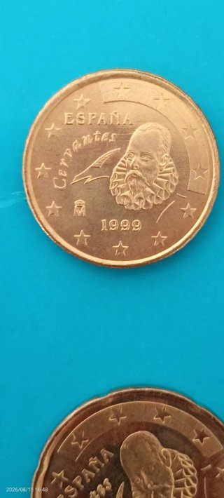 Moneda 20, 10  , 5, 2, 1 Céntimos Euro 2000 y 1999