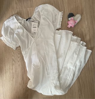 Vestido midi gasa godets Zara Talla S