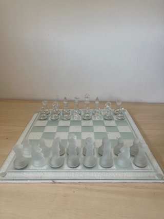 Juego De Mesa Ajedrez Y Damas Cristal 3 En 1 Caja