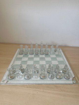 Juego De Mesa Ajedrez Y Damas Cristal 3 En 1 Caja