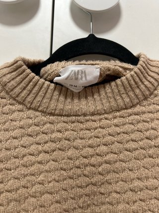 Jersey punto marrón texturizado