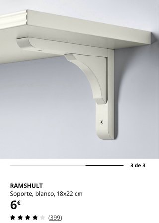 Estantes + 4 soportes BERGSHULT/SANDSHULT Blanca