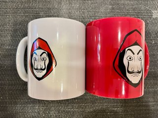 Lote 4 Tazas Netflix y La Casa de Papel