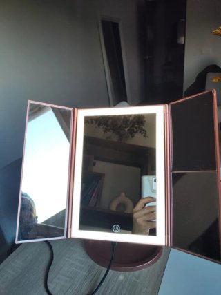 Espejo Maquillaje WEILY Iluminado Plegable