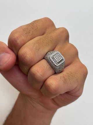 Anillo Circonita Plateado