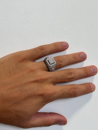 Anillo Circonita Plateado