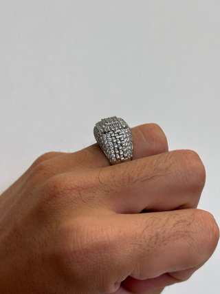 Anillo Circonita Plateado