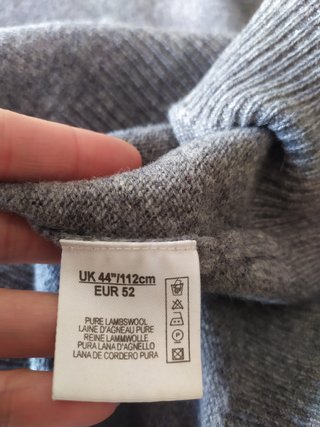 Premium Alan Paine 100% Lã de Cordeiro Cinza L