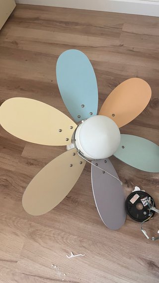 Ventilador de techo infantil multicolor
