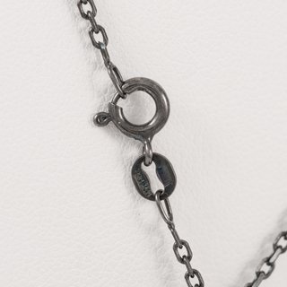 Cadena y colgante Teddy Bear 3D de plata pavonada